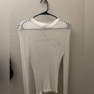 Zara full sleeve see -through top